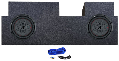 Dual 10" Kicker Subwoofers+Sub Box Enclosure Fits 2019- 2023 Jeep Gladiator