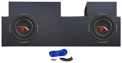 W10T4 10" 2-Ohm Shallow Subs 2-Pack + Dual 10" Jeep Gladiator Box Bundle