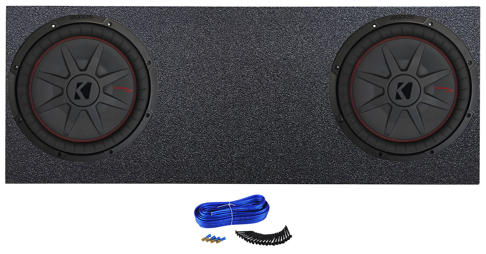 2) 12" Kicker Subwoofers+Sub Box Enclosure Fits 2022-2023 Toyota Tundra Crew Max