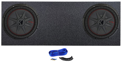 2) 12" Kicker Subwoofers+Sub Box Enclosure Fits 2022-2023 Toyota Tundra Crew Max
