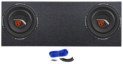 W12T4 12" 2-Ohm Shallow Subs 2-Pack + Dual 12" Toyota Tundra CrewMax Box Bundle