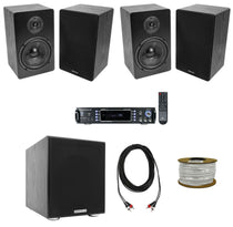 RPA60BT Receiver + RockShelf 68B 2-Pack + Rock Shaker 8 Sub Bundle