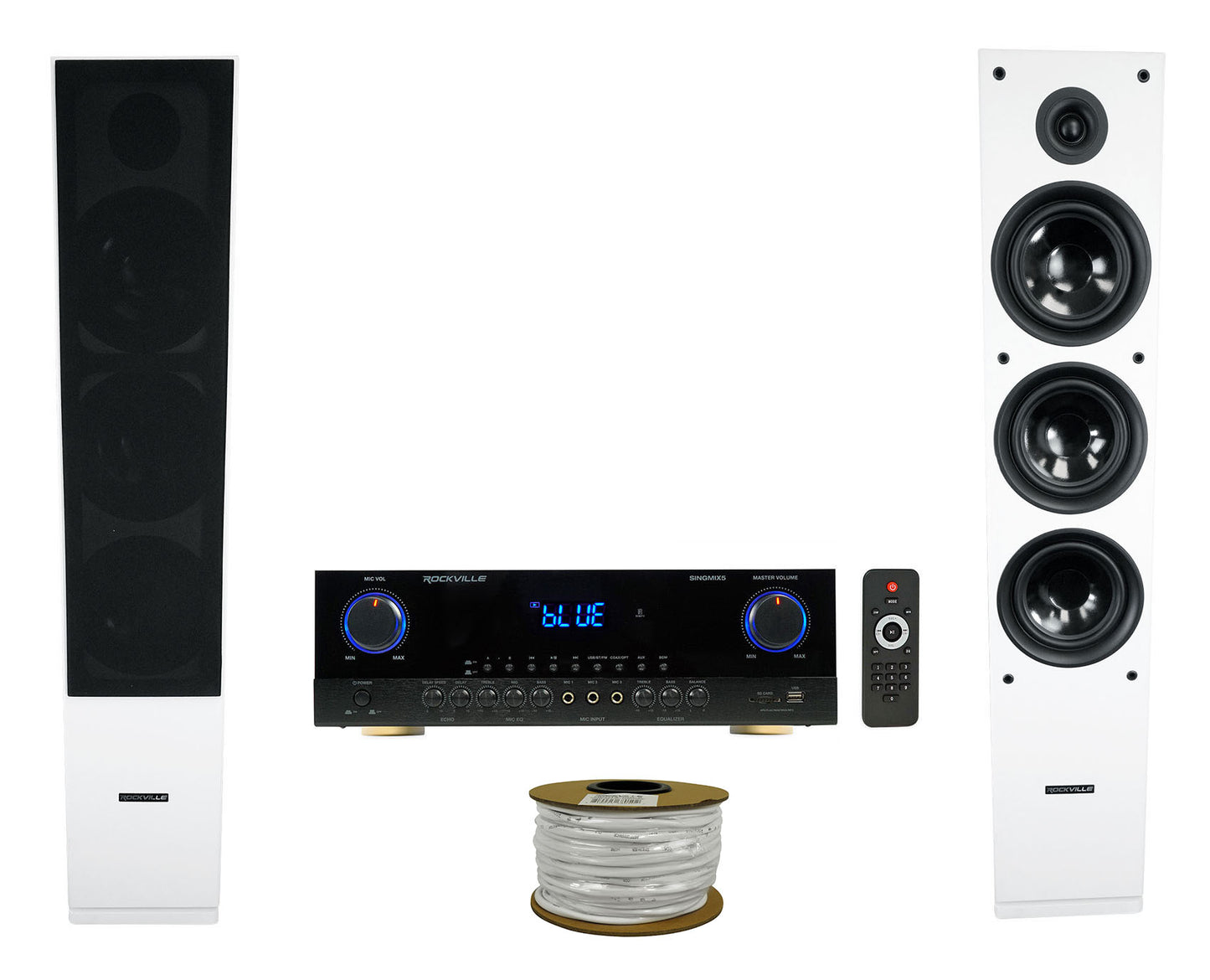 SINGMIX 5 V2 Receiver + RockTower 68W 2-Pack Bundle