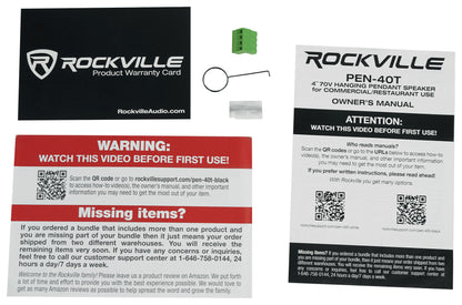 RCS180-6 6-Zone 70V Amplifier + PEN-40T Pendant Speakers 4-Pack Bundle