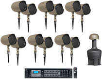 (12) JBL GSF6-TN 6.5" Landscape Ground Stake 70v Commercial Speakers+12" Sub+Amp