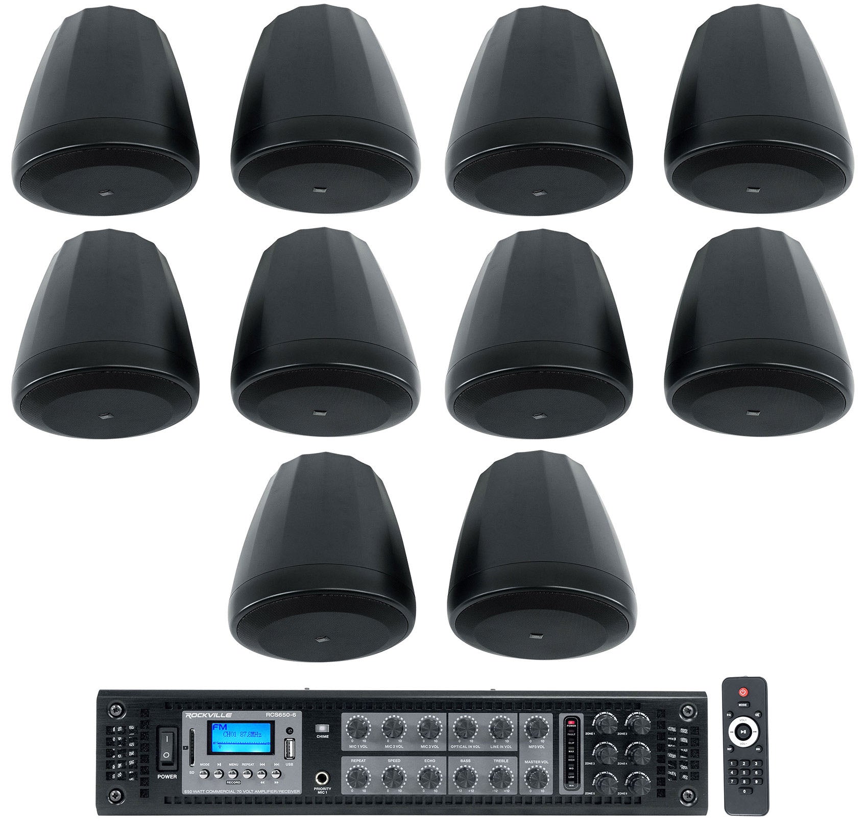 Control 67 P/T Black 10-Pack + RCS650-6 Bundle