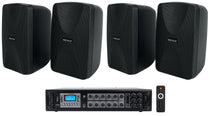 WET-40B Black 4-Pack + RCS180-6 6-Zone 180W Amp Bundle