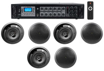 Control 16C/T Black 6-Pack + RCS180-6 6-Zone 180W Amp Bundle
