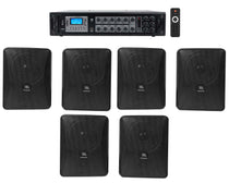Control 25-1 Black 6-Pack + RCS180-6 6-Zone 180W Amp Bundle