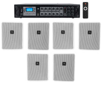 Control 25-1 White 6-Pack + RCS180-6 6-Zone 180W Amp Bundle