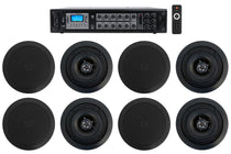 CC525T Black 8-Pack + RCS180-6 6-Zone 180W Amp Bundle