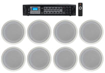 CC80T White 8-Pack + RCS180-6 6-Zone 180W Amp Bundle