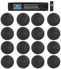 CCL6T Black 16-Pack + RCS180-6 Amplifier Bundle