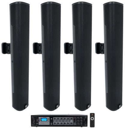 RCS180‑6 Amplifier + JBL COL600 Black 4-Pack Bundle