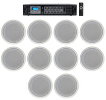 CC80T White 10-Pack + RCS180-6 6-Zone 180W Amp Bundle