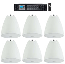 PEN-65T White 6-Pack + RCS180-6 6-Zone 180W Amp Bundle