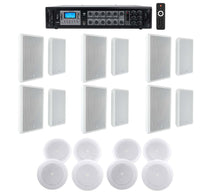 RockSlim 70W White 12-Pair + 8128 8" Ceiling 4-Pair + RCS180-6 Amp Bundle