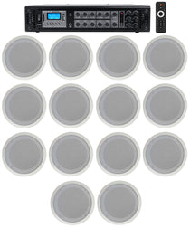 CC80T White 14-Pack + RCS180-6 6-Zone 180W Amp Bundle