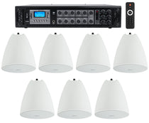 PEN-65T White 7-Pack + RCS180-6 6-Zone 180W Amp Bundle