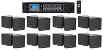 Cube 70V Black 16-Pack + RCS180-6 6-Zone 180W Amp Bundle