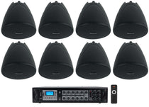 PEN-40T Black 8-Pack + RCS180-6 6-Zone 180W Amp Bundle