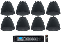 PEN-525T Black 8-Pack + RCS180-6 6-Zone 180W Amp Bundle