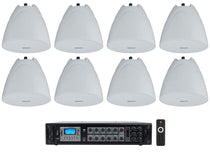PEN-525T White 8-Pack + RCS180-6 6-Zone 180W Amp Bundle