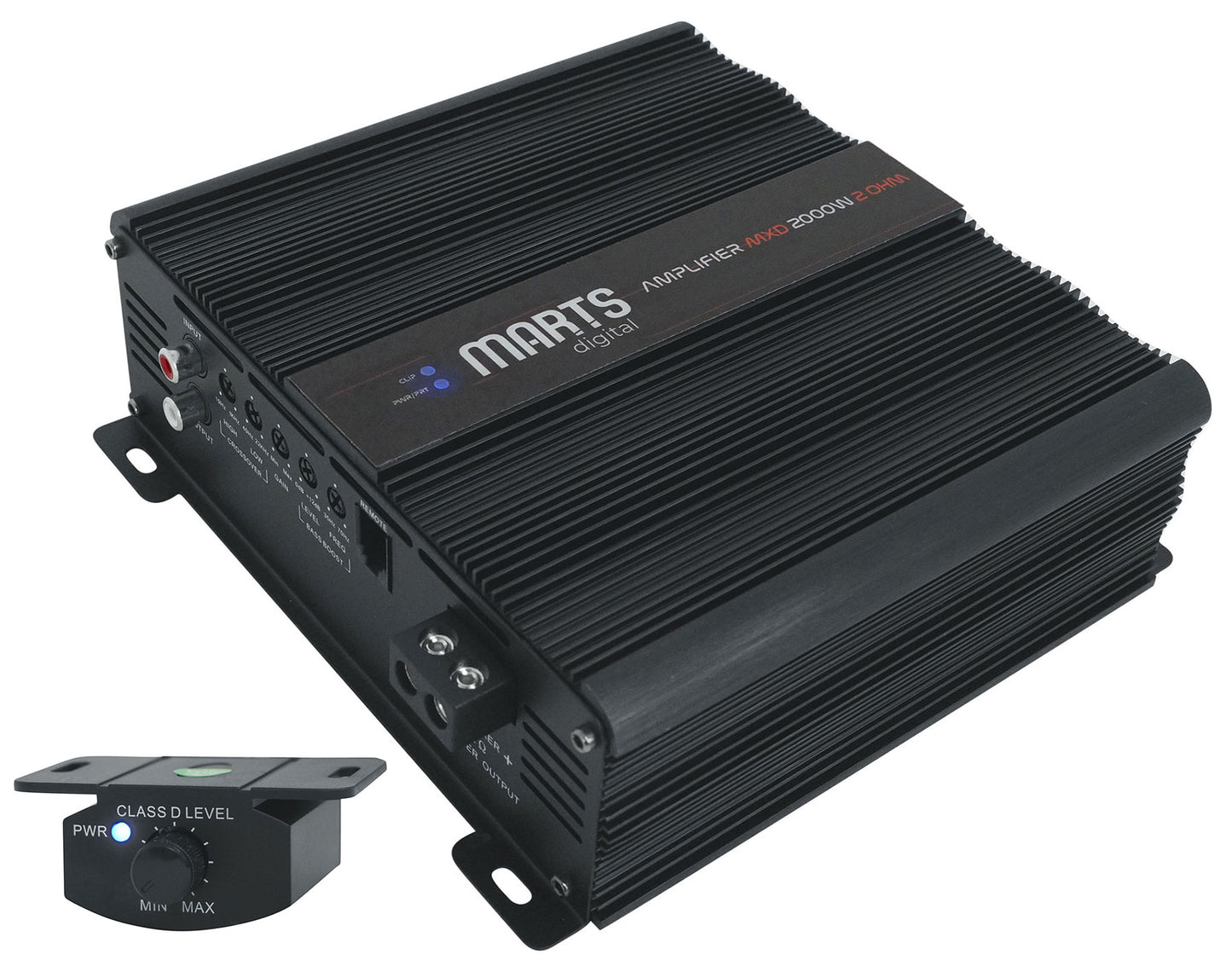 Marts Digital MXD 2000 2 OHM 2000w RMS Mono Car Amplifier+Bass Knob+OFC Amp Kit