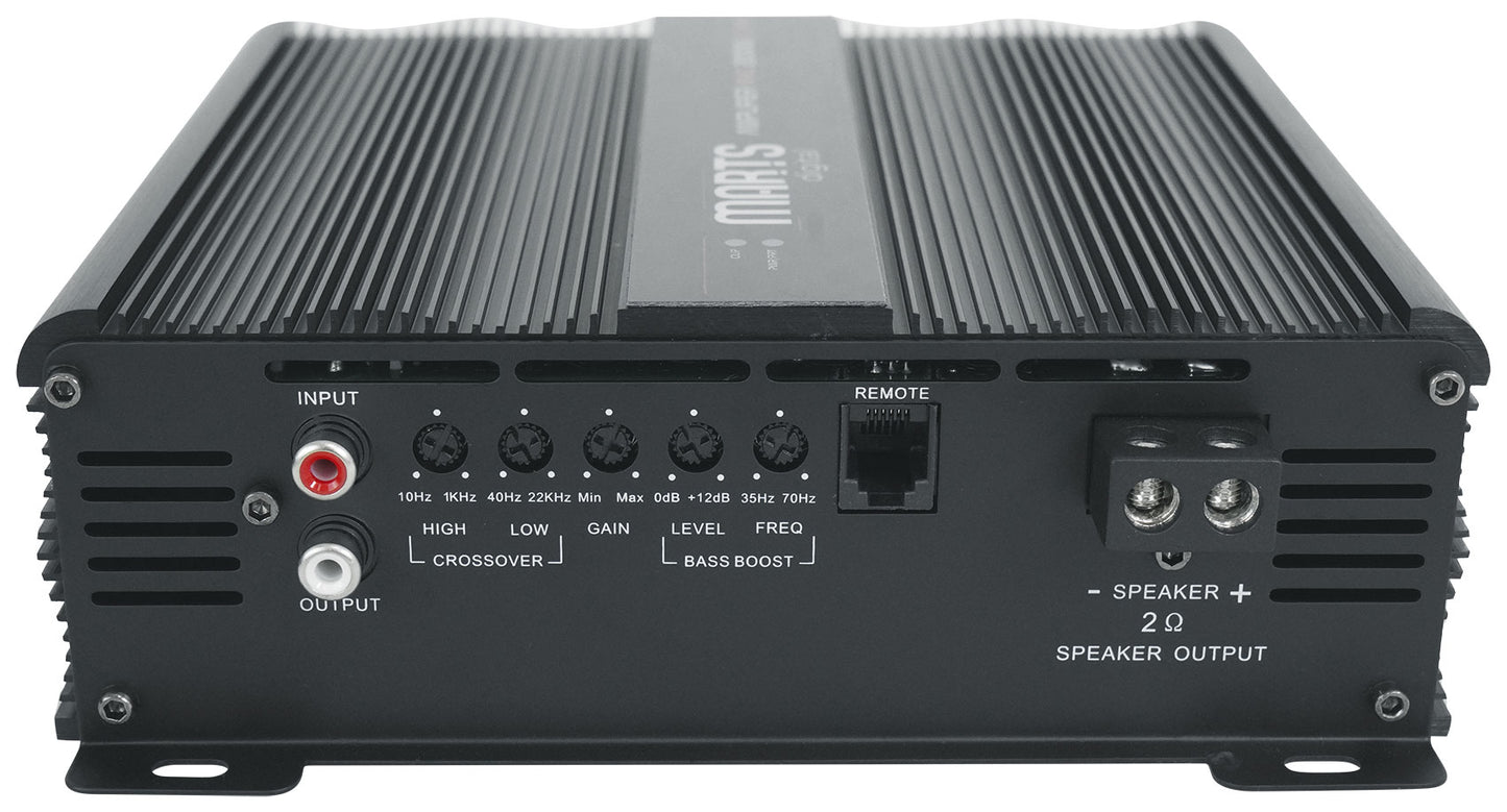 Marts Digital MXD 2000 2 OHM 2000w RMS Mono Car Amplifier+Bass Knob+OFC Amp Kit