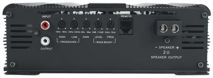 Marts Digital MXD 2000 2 OHM 2000w RMS Mono Car Amplifier+Bass Knob+OFC Amp Kit