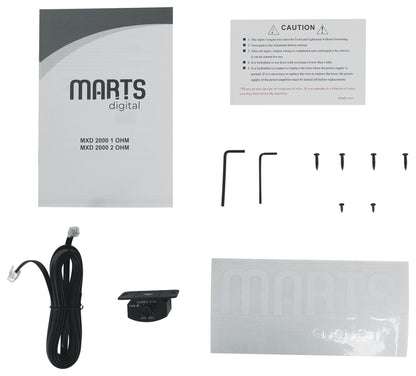 Marts Digital MXD 2000 2 OHM 2000w RMS Mono Car Amplifier+Bass Knob+OFC Amp Kit