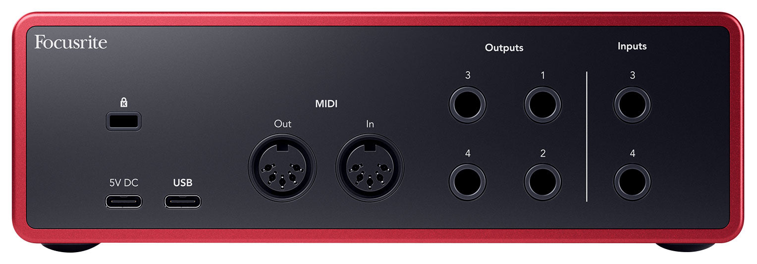 Focusrite Scarlett 4i4 4th Gen Studio Recording USB Audio Interface+Microphone