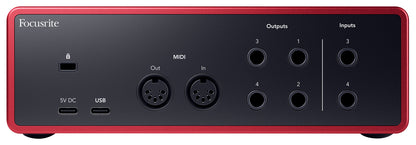 Focusrite Scarlett 4i4 4th Gen Studio Recording USB Audio Interface+Microphone