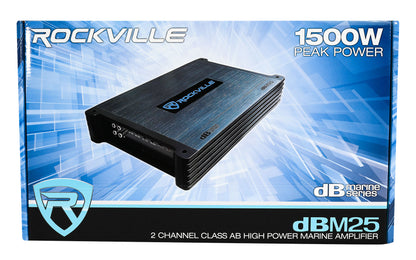 RM‑PREMIUM‑65 Black 2-Pack + DBM25 Marine Amplifier Bundle