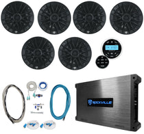 RM‑Premium‑65 Black 6-Pack + DBM65 6‑Channel Amp Bundle