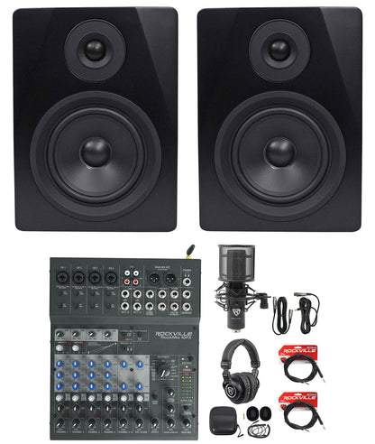 APM5B Black + ROCKMIX 10FX Mixer/USB Interface Bundle