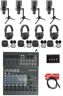 ROCKMIX 10FX + 4x RCM PRO Microphones Bundle