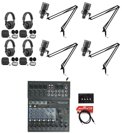 ROCKMIX 10FX + 4x RCM PRO Microphones Bundle