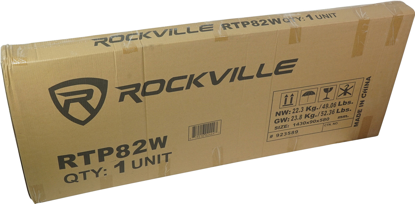 ROCK SPOT 260W White 2-Pack + RTP82W 8' Totem Stands Bundle