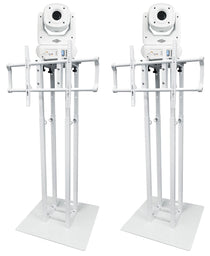 ROCK SPOT 260W White 2-Pack + RTP33-TV Totem/TV Stands Bundle