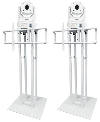 ROCK SPOT 260W White 2-Pack + RTP33-TV Totem/TV Stands Bundle