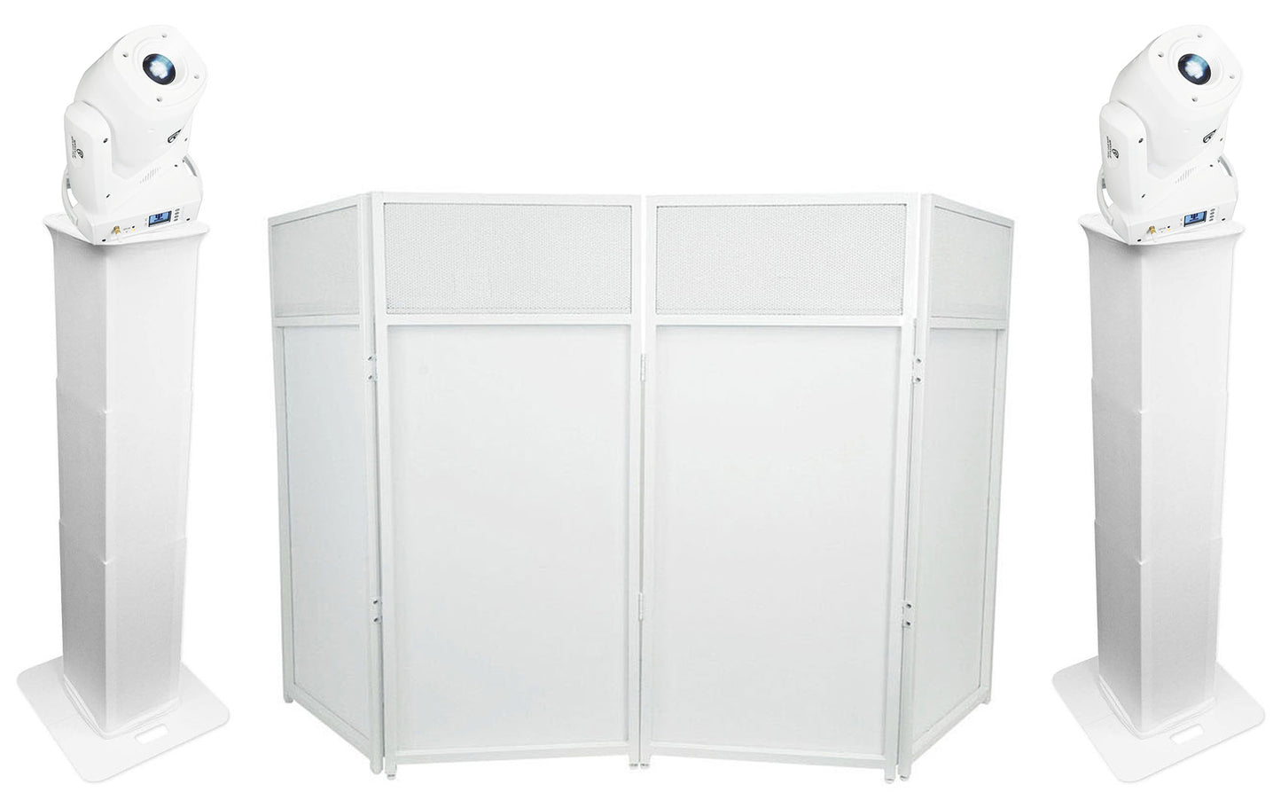 ROCK SPOT 260W White 2-Pack + RTP-GO Totem Stands Bundle