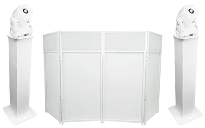 ROCK SPOT 260W White 2-Pack + RTP-GO Totem Stands Bundle