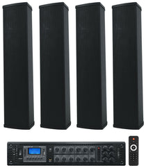WET ARRAY 5 Black 4-Pack + RCS350-6 Amplifier Bundle