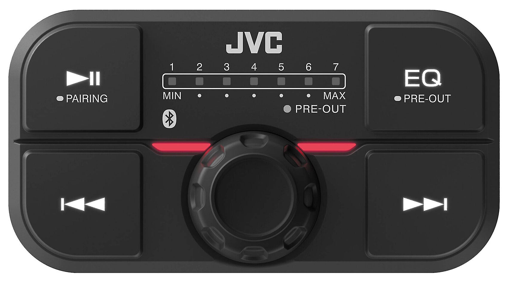 JVC KS-DR2104DBT 600w 4-Channel ATV/UTV Amplifier+4) Rockville 6.5" LED Speakers