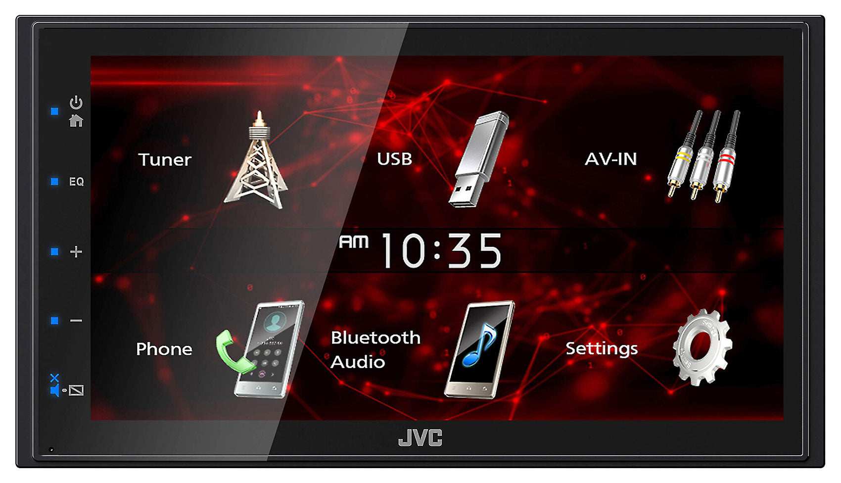 JVC KW-M180BT 6.8" Car Monitor iPhone Android Bluetooth/USB Receiver+Backup Cam