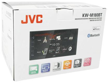JVC KW-M180BT 6.8" Car Monitor iPhone Android Bluetooth/USB Receiver+Backup Cam