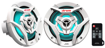 JVC KD-X38MBS Marine Stereo Receiver w/Bluetooth/USB+(2) 6.5" Speakers in White