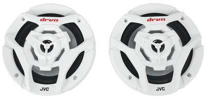 JVC KD-X38MBS Marine Stereo Receiver w/Bluetooth/USB+(2) 6.5" Speakers in White