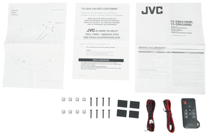 JVC KD-X38MBS Marine Stereo Receiver w/Bluetooth/USB+(2) 6.5" Speakers in White